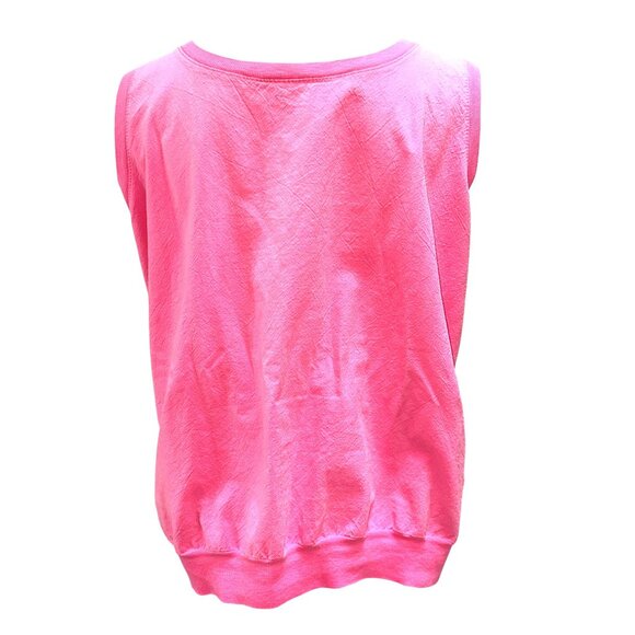Mr Rogers Pink Tank Top Size M with Pocket Casual City Streetwear Summer - Picture 4 of 7